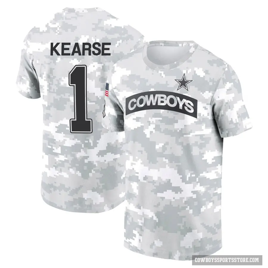 Men's ＃1 Jayron Kearse Dallas Cowboys Camo Arctic 2024 Salute to Service Performance T-Shirt