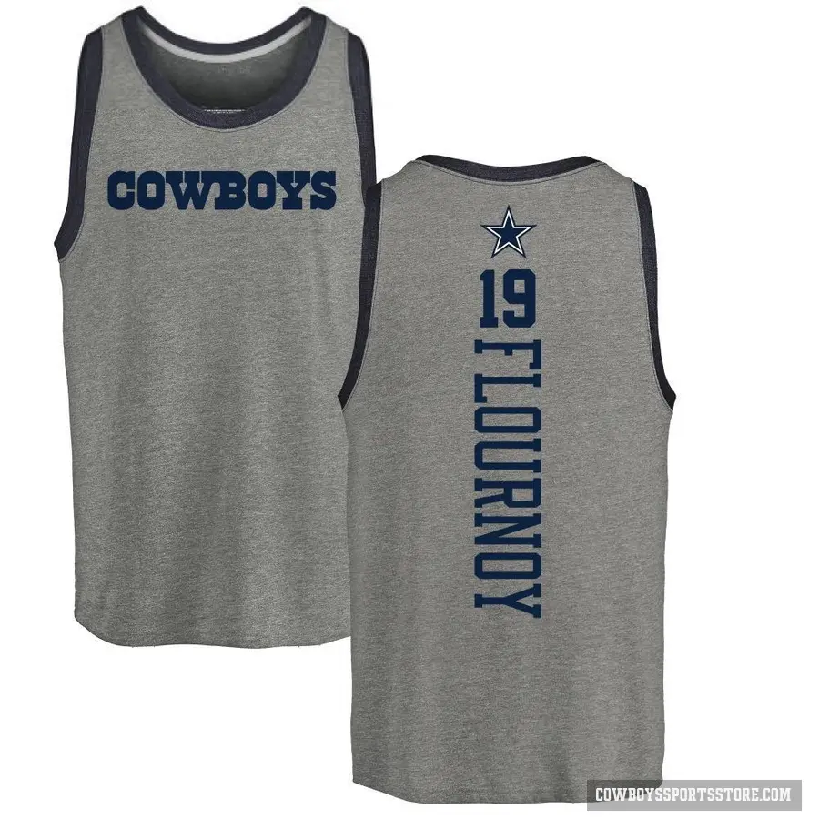 Men's ＃19 Ryan Flournoy Dallas Cowboys Ash Backer Tank Top