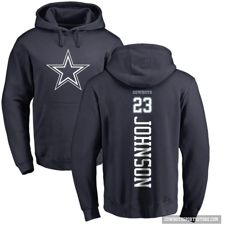 Men's ＃23 Buddy Johnson Dallas Cowboys Navy Pro Line by Branded Backer Pullover Hoodie