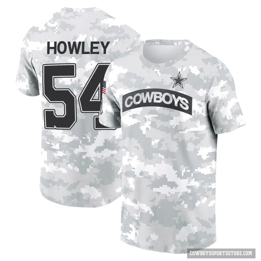 Men's ＃54 Chuck Howley Dallas Cowboys Camo Arctic 2024 Salute to Service Performance T-Shirt