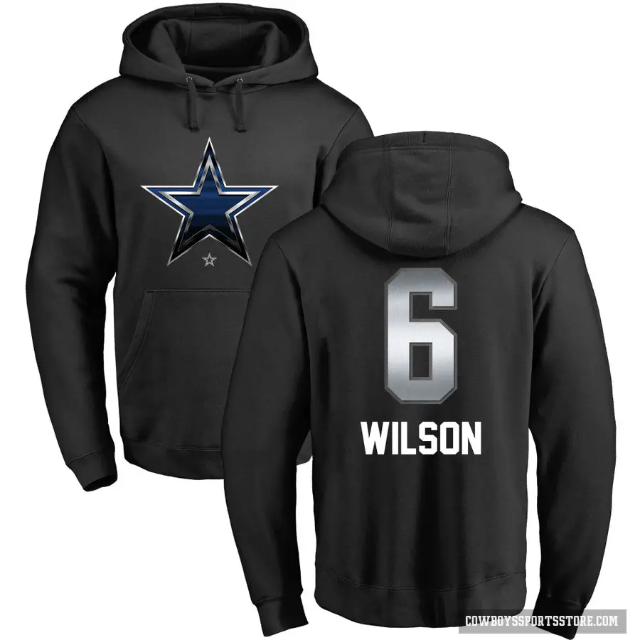 Men's ＃6 Donovan Wilson Dallas Cowboys Black Midnight Mascot Pullover Hoodie