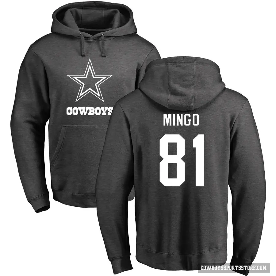 Men's ＃81 Jonathan Mingo Dallas Cowboys Pro Line by Branded Ash One Color Pullover Hoodie