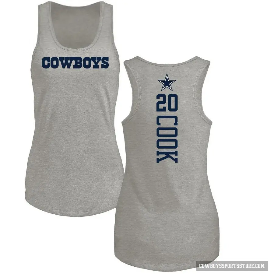 Women's ＃20 Dalvin Cook Dallas Cowboys Ash Backer Tank Top