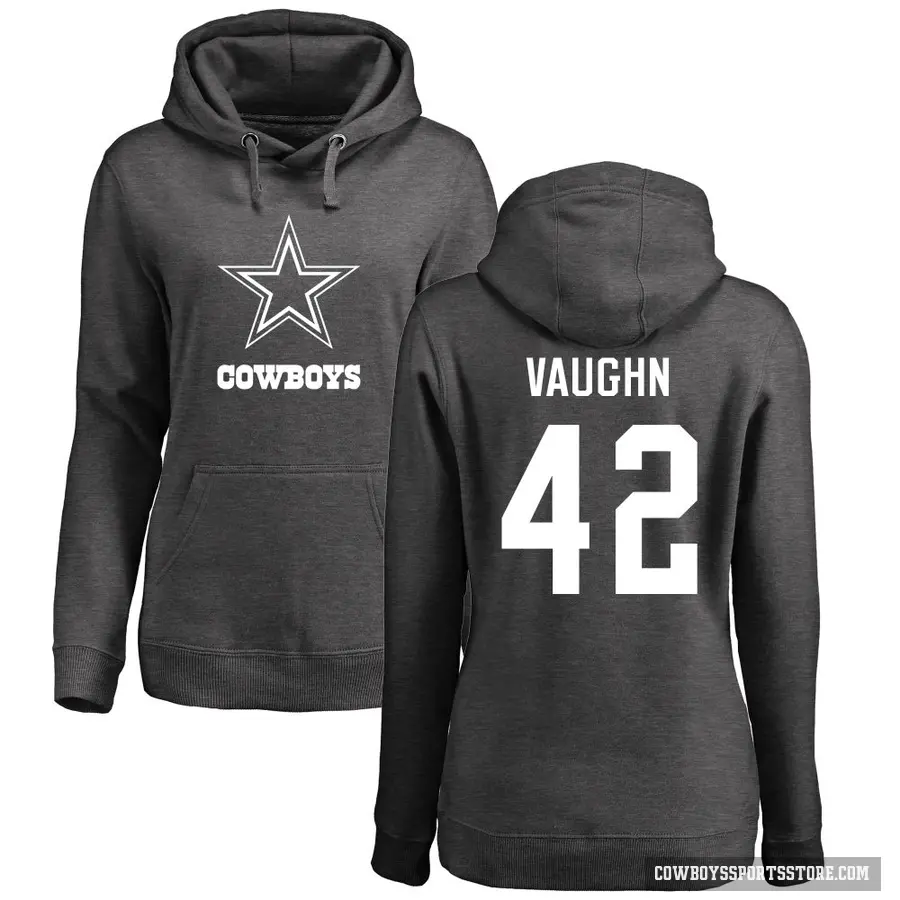 Women's ＃42 Deuce Vaughn Dallas Cowboys Pro Line by Branded Ash One Color Pullover Hoodie