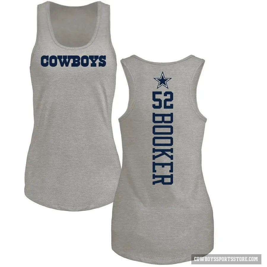 Women's ＃52 Tyler Booker Dallas Cowboys Ash Backer Tank Top