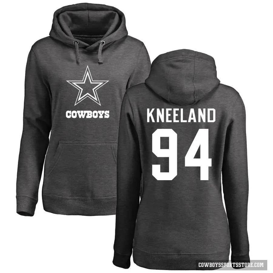Women's ＃94 Marshawn Kneeland Dallas Cowboys Pro Line by Branded Ash One Color Pullover Hoodie