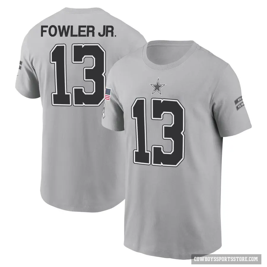 Youth ＃13 Dante Fowler Jr. Dallas Cowboys Gray 2024 Salute to Service T-Shirt