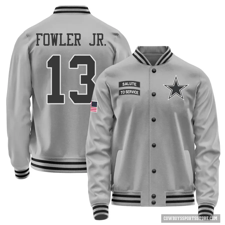 Youth ＃13 Dante Fowler Jr. Dallas Cowboys Gray Salute to Service Performance Jacket