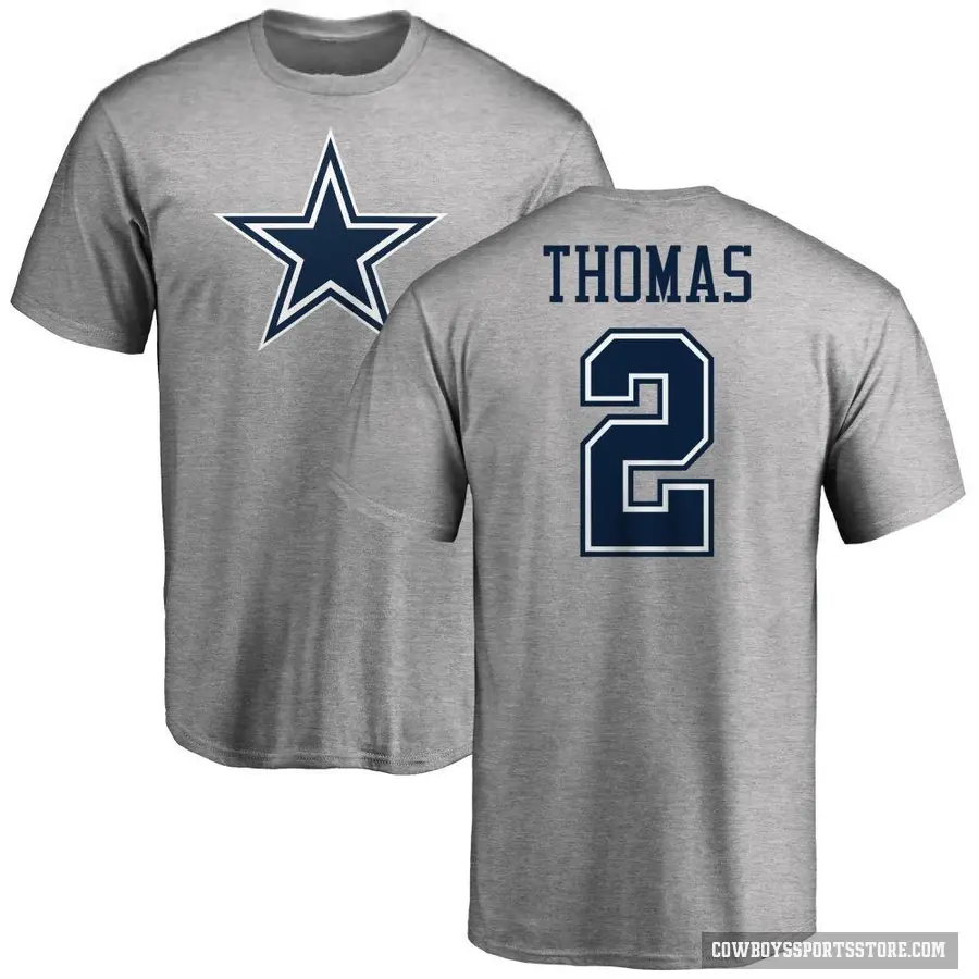 Youth ＃2 Juanyeh Thomas Dallas Cowboys Ash Logo T-Shirt