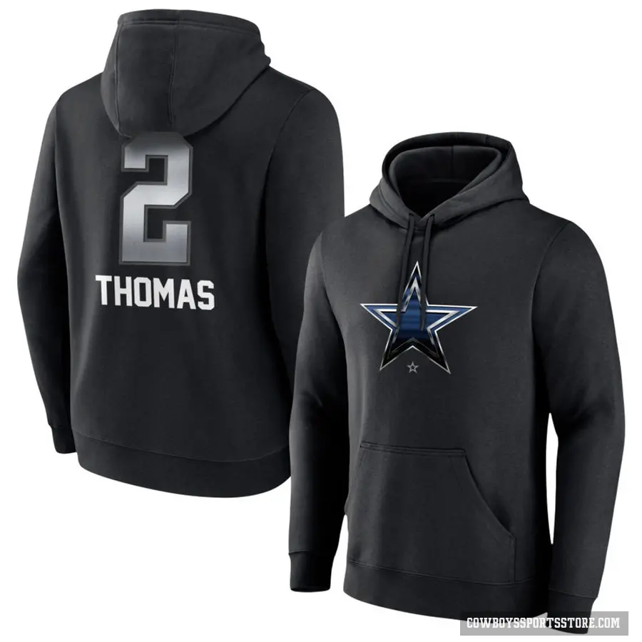 Youth ＃2 Juanyeh Thomas Dallas Cowboys Black Midnight Mascot Pullover Hoodie