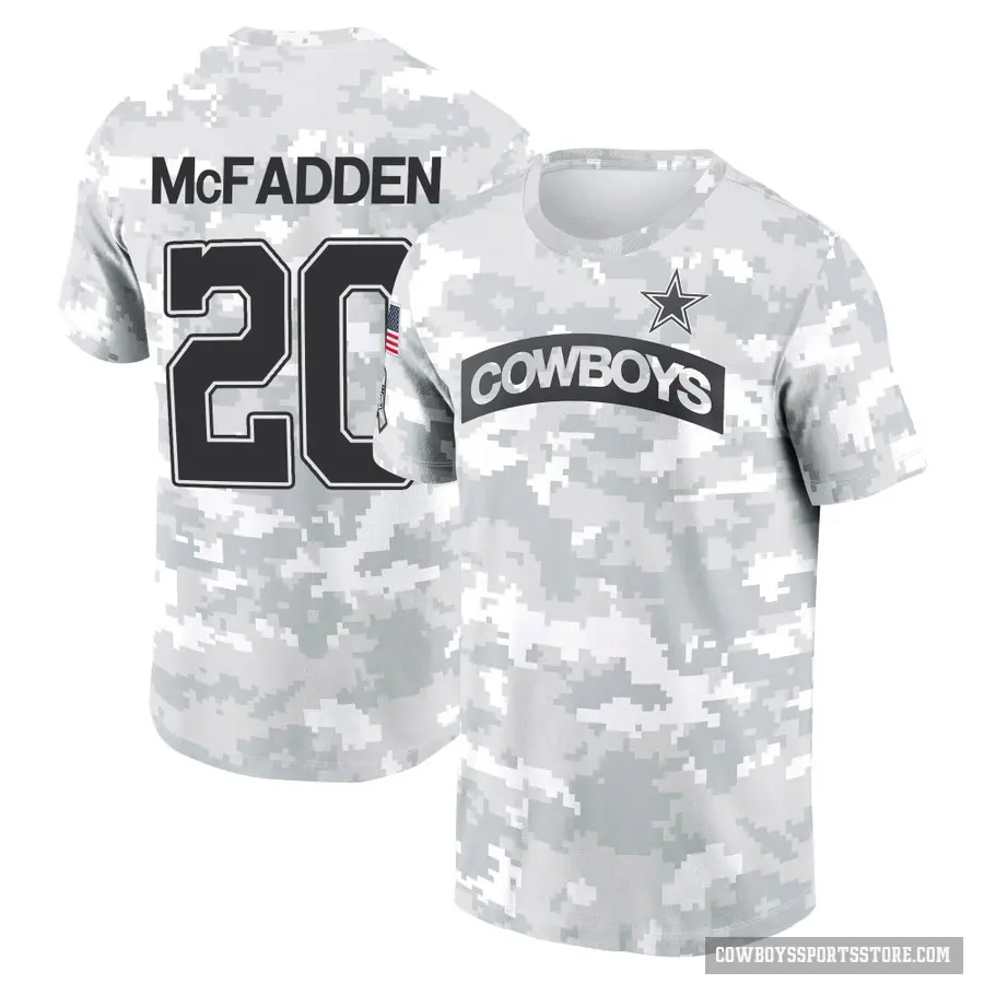 Youth ＃20 Darren McFadden Dallas Cowboys Camo Arctic 2024 Salute to Service Performance T-Shirt