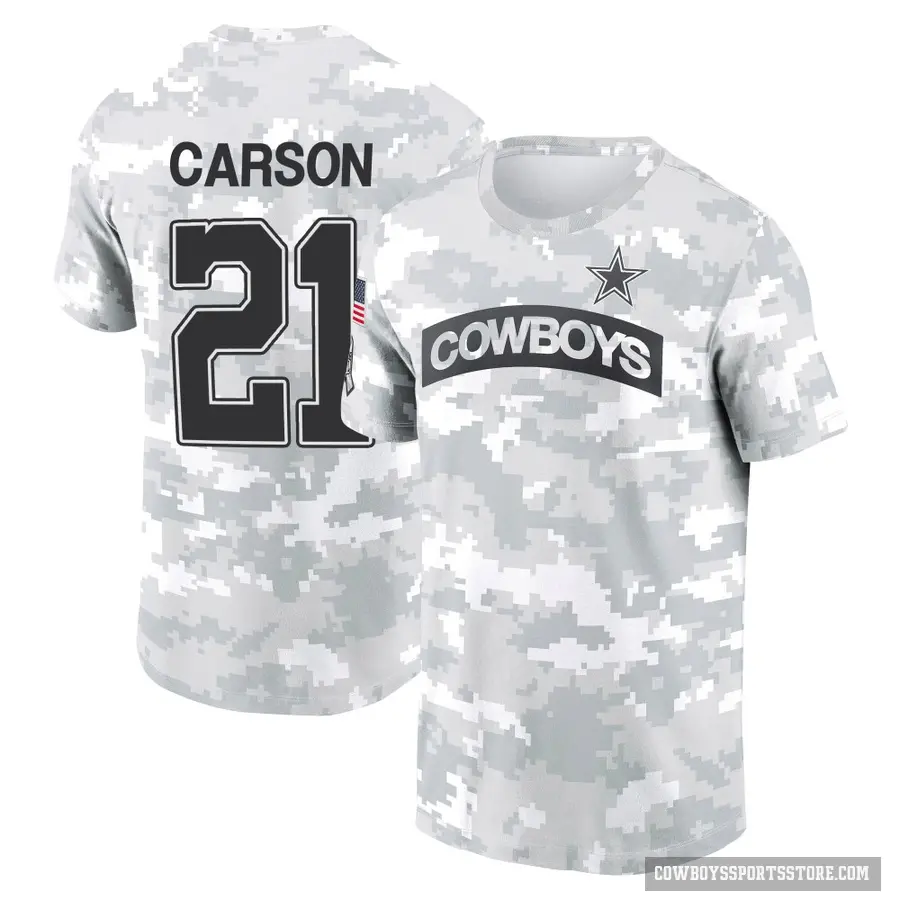 Youth ＃21 Caelen Carson Dallas Cowboys Camo Arctic 2024 Salute to Service Performance T-Shirt
