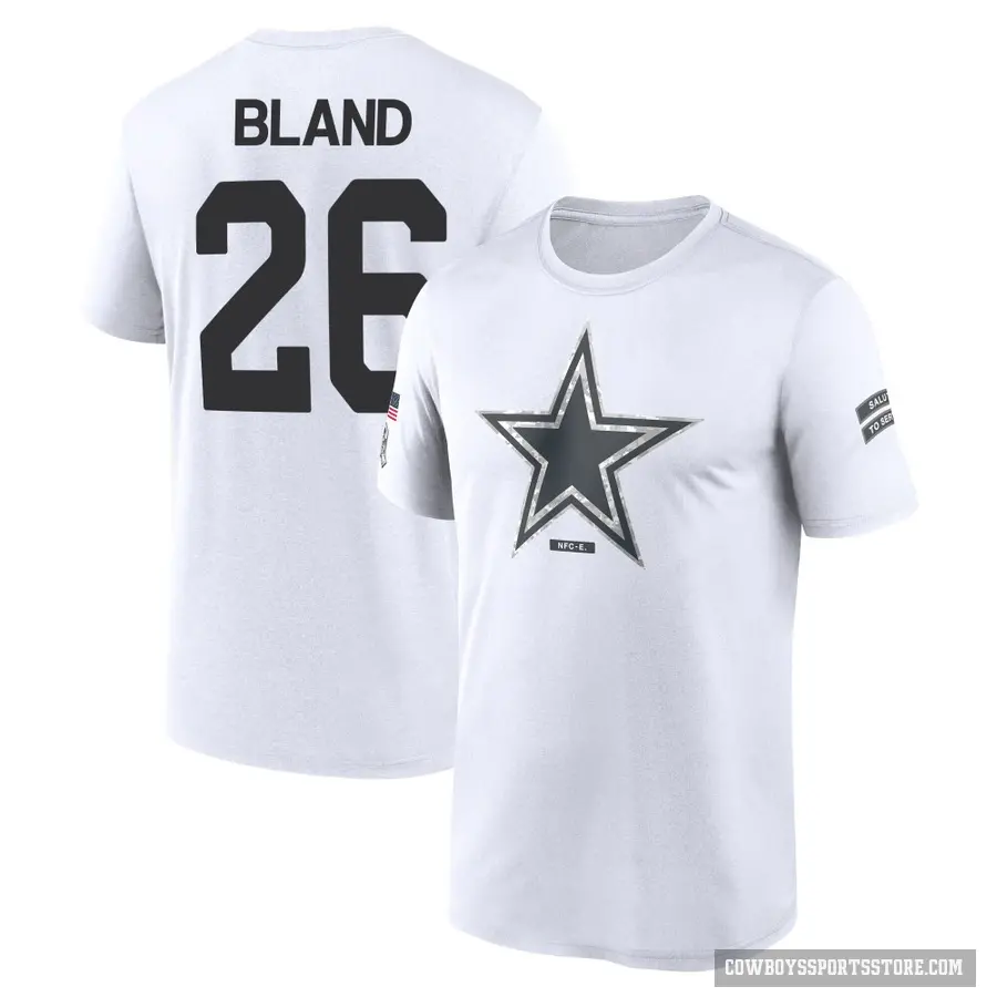 Youth ＃26 DaRon Bland Dallas Cowboys White 2024 Salute to Service Performance T-Shirt