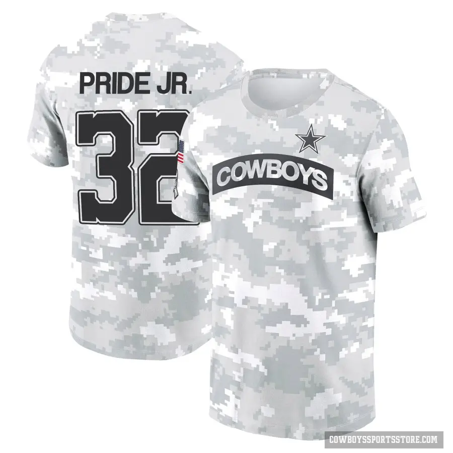 Youth ＃32 Troy Pride Jr. Dallas Cowboys Camo Arctic 2024 Salute to Service Performance T-Shirt