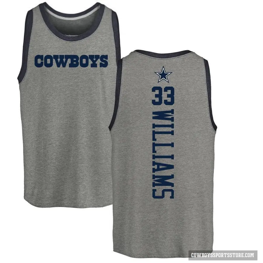 Youth ＃33 Javonte Williams Dallas Cowboys Ash Backer Tank Top