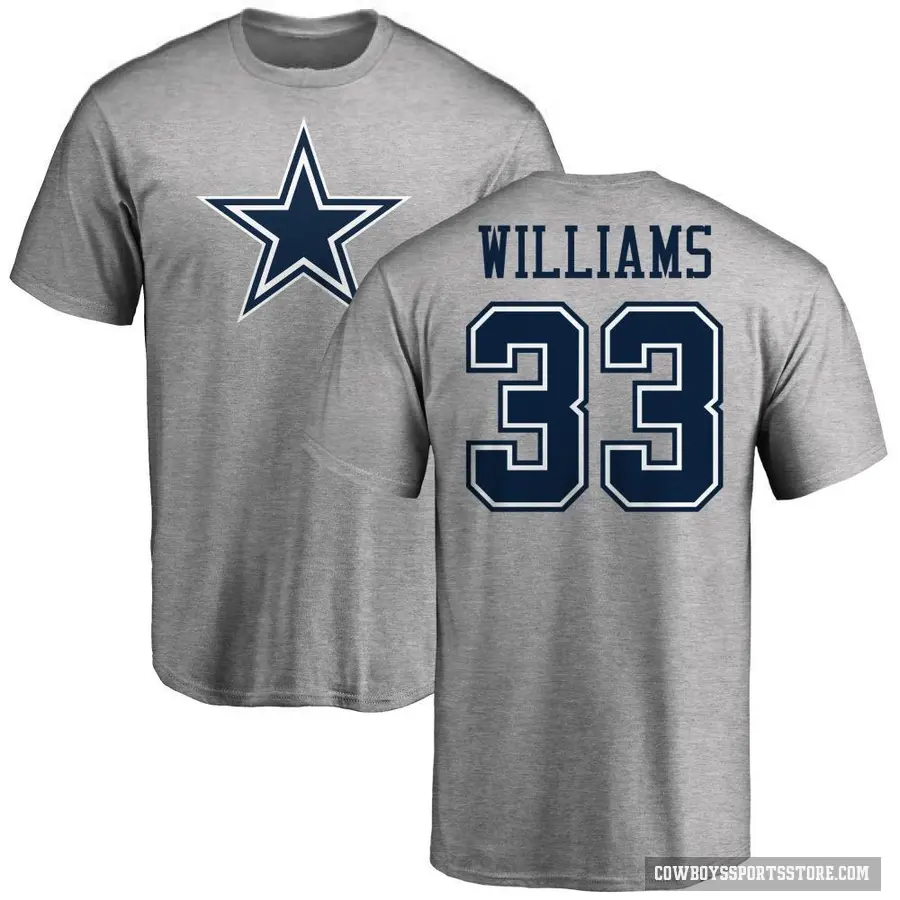 Youth ＃33 Javonte Williams Dallas Cowboys Ash Logo T-Shirt