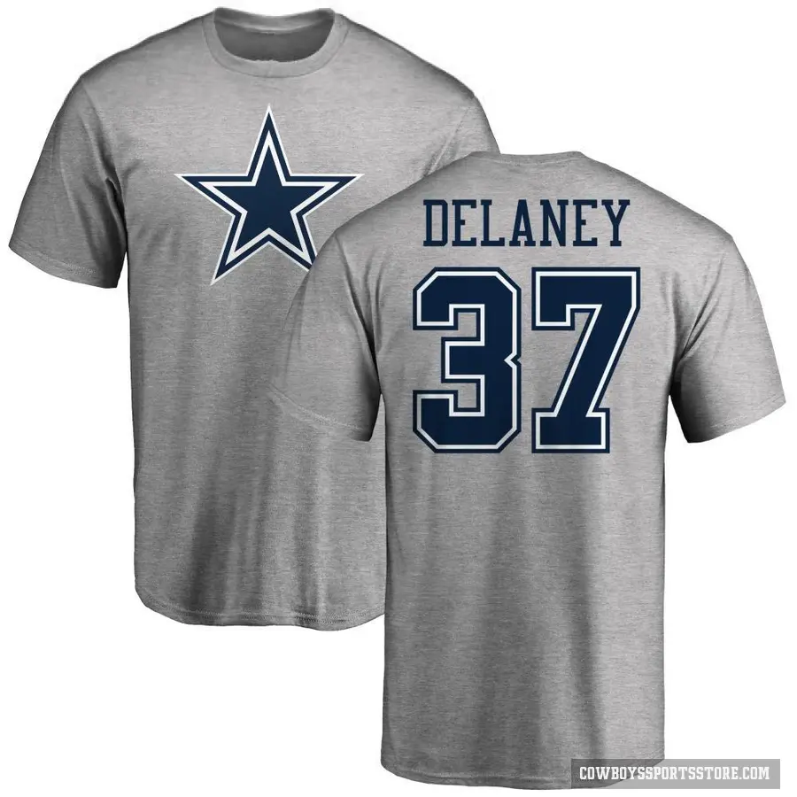 Youth ＃37 Dee Delaney Dallas Cowboys Ash Logo T-Shirt