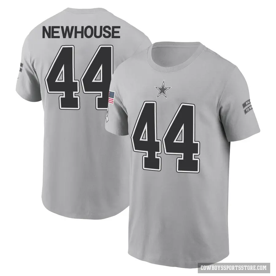 Youth ＃44 Robert Newhouse Dallas Cowboys Gray 2024 Salute to Service T-Shirt