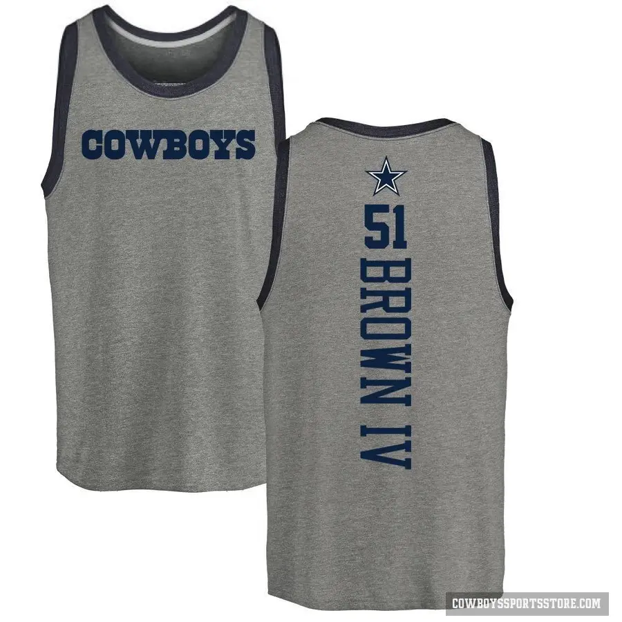 Youth ＃51 Earnest Brown IV Dallas Cowboys Brown Backer Tank Top Ash