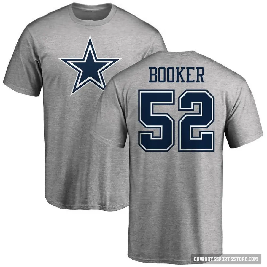 Youth ＃52 Tyler Booker Dallas Cowboys Ash Logo T-Shirt