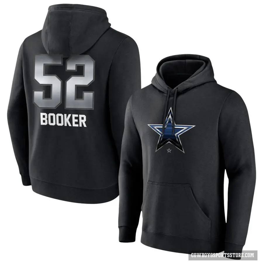 Youth ＃52 Tyler Booker Dallas Cowboys Black Midnight Mascot Pullover Hoodie
