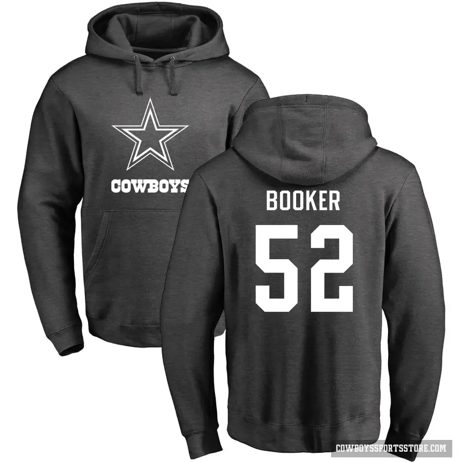 Youth ＃52 Tyler Booker Dallas Cowboys Pro Line by Branded Ash One Color Pullover Hoodie