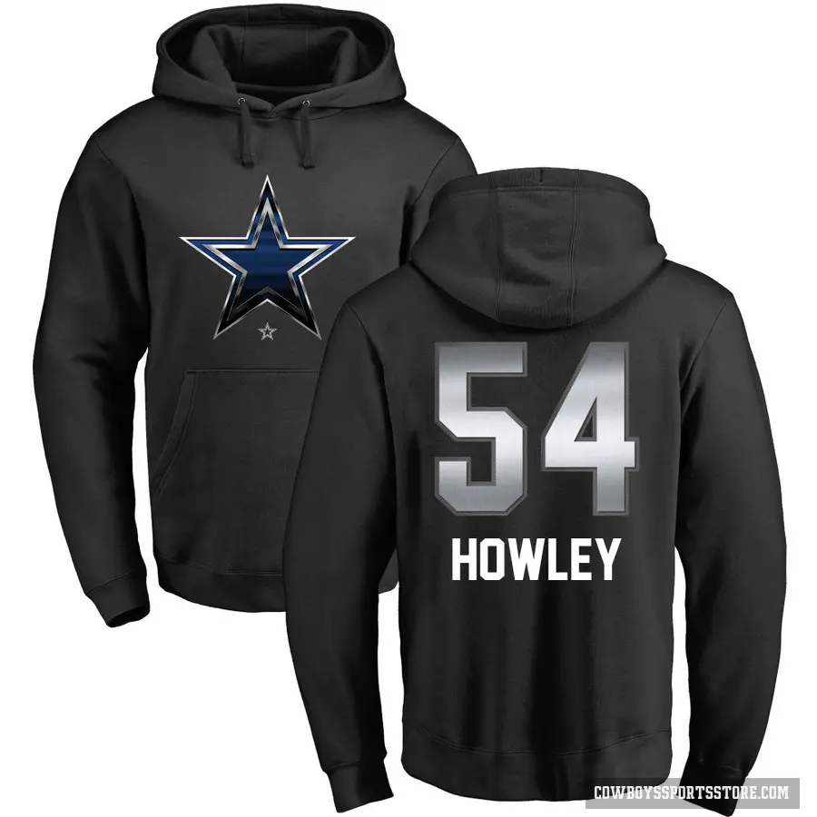 Youth ＃54 Chuck Howley Dallas Cowboys Black Midnight Mascot Pullover Hoodie