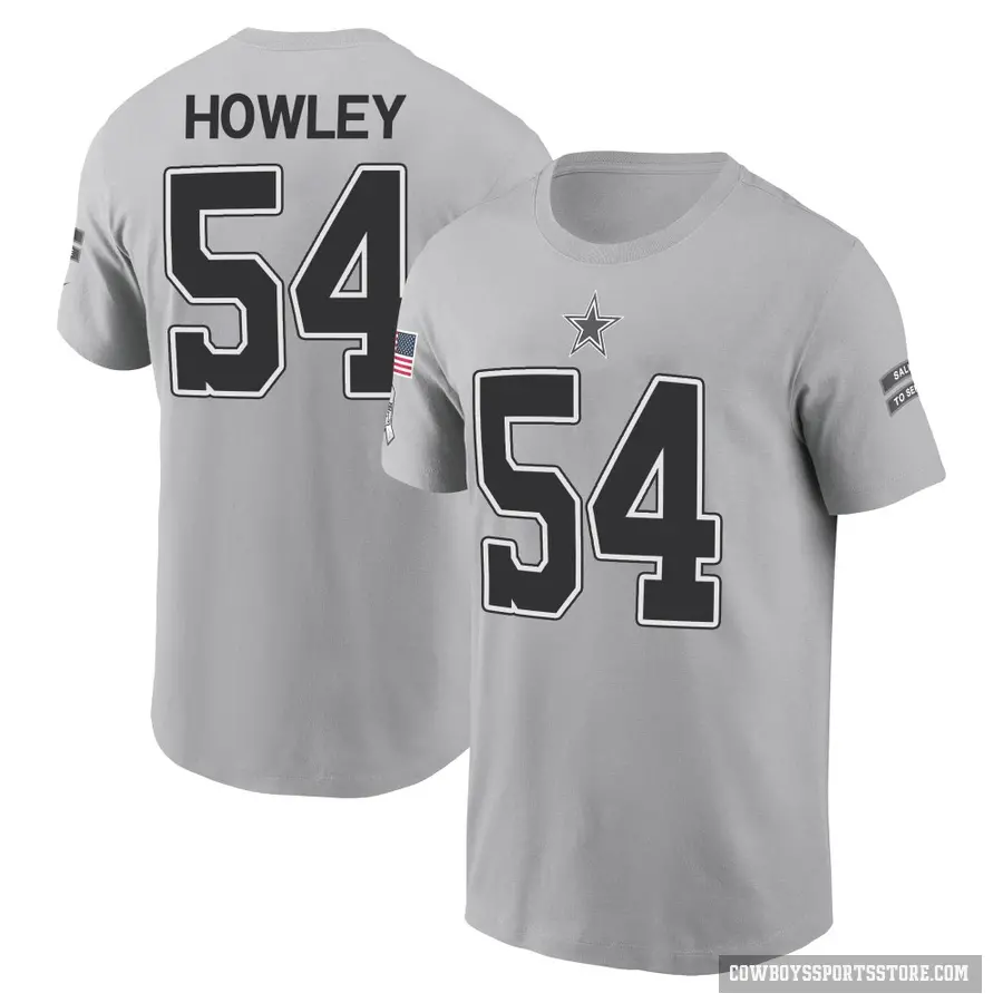 Youth ＃54 Chuck Howley Dallas Cowboys Gray 2024 Salute to Service T-Shirt