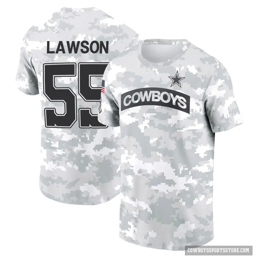 Youth ＃55 Carl Lawson Dallas Cowboys Camo Arctic 2024 Salute to Service Performance T-Shirt