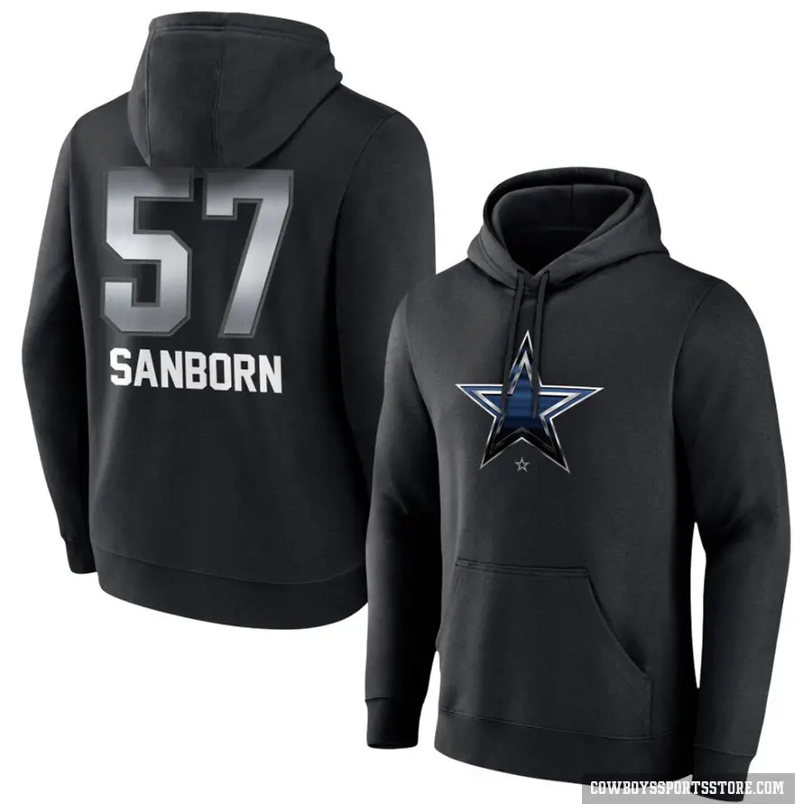 Youth ＃57 Jack Sanborn Dallas Cowboys Black Midnight Mascot Pullover Hoodie
