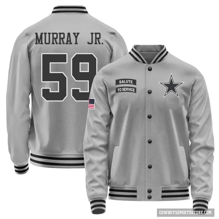 Youth ＃59 Kenneth Murray Jr. Dallas Cowboys Gray Salute to Service Performance Jacket