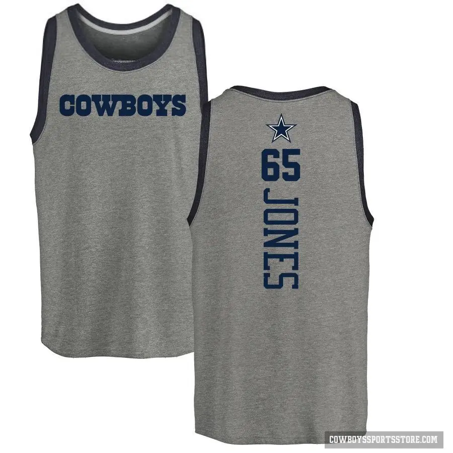Youth ＃65 Robert Jones Dallas Cowboys Ash Backer Tank Top
