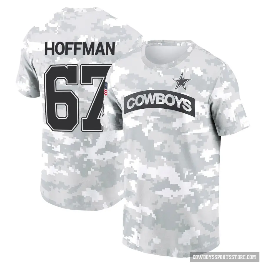 Youth ＃67 Brock Hoffman Dallas Cowboys Camo Arctic 2024 Salute to Service Performance T-Shirt