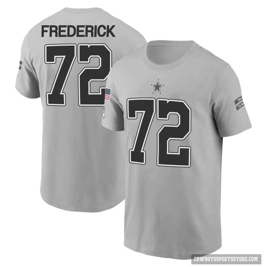 Youth ＃72 Travis Frederick Dallas Cowboys Gray 2024 Salute to Service T-Shirt