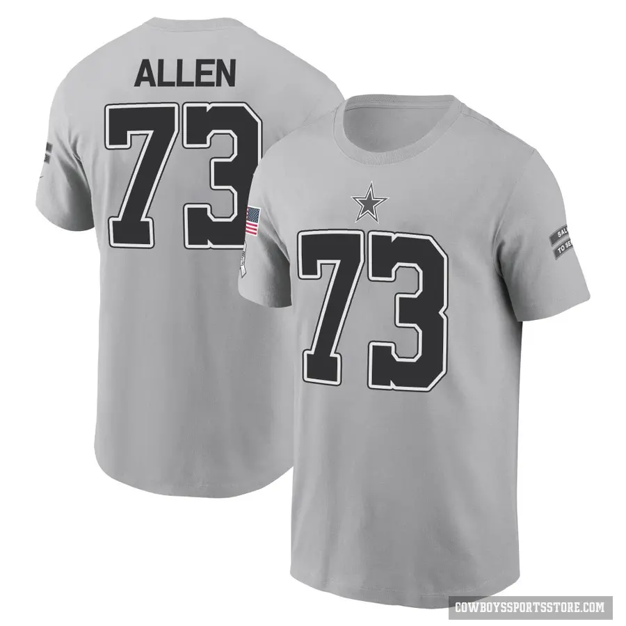 Youth ＃73 Larry Allen Dallas Cowboys Gray 2024 Salute to Service T-Shirt