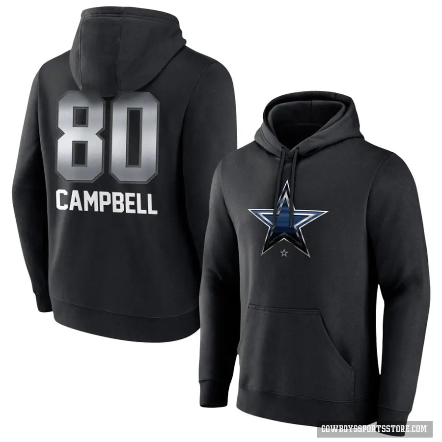 Youth ＃80 Parris Campbell Dallas Cowboys Black Midnight Mascot Pullover Hoodie