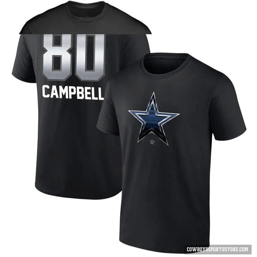Youth ＃80 Parris Campbell Dallas Cowboys Black Midnight Mascot T-Shirt