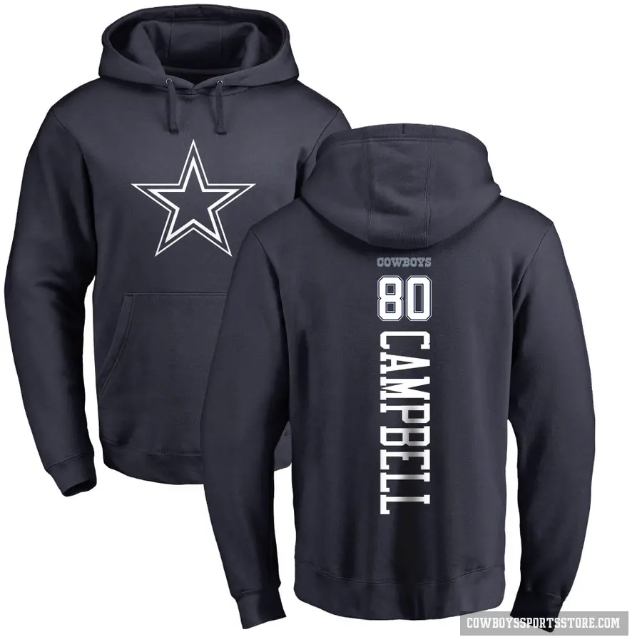 Youth ＃80 Parris Campbell Dallas Cowboys Navy Pro Line by Branded Backer Pullover Hoodie
