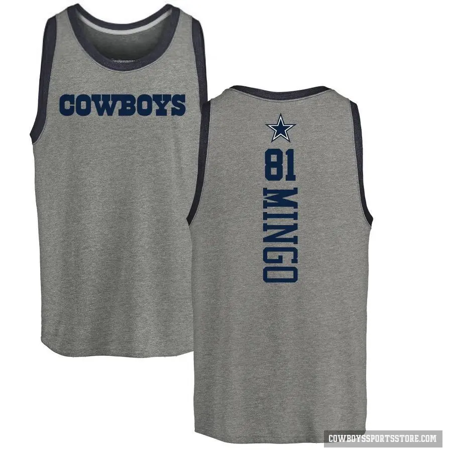 Youth ＃81 Jonathan Mingo Dallas Cowboys Ash Backer Tank Top
