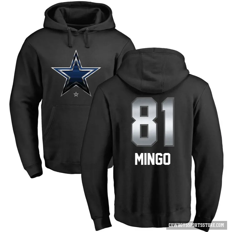 Youth ＃81 Jonathan Mingo Dallas Cowboys Black Midnight Mascot Pullover Hoodie