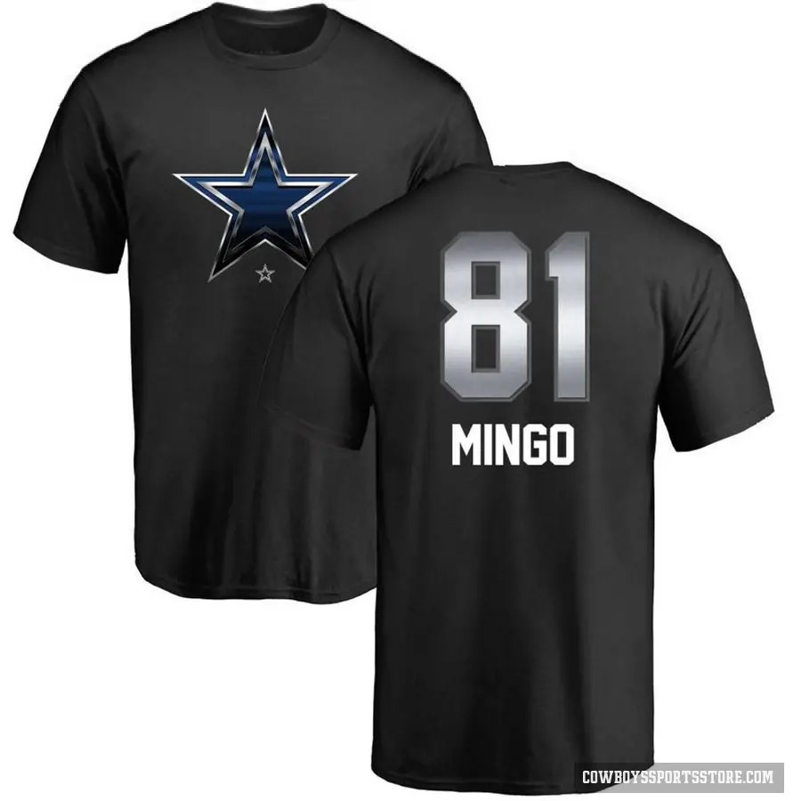 Youth ＃81 Jonathan Mingo Dallas Cowboys Black Midnight Mascot T-Shirt