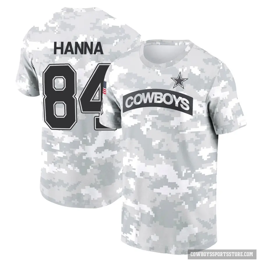 Youth ＃84 James Hanna Dallas Cowboys Camo Arctic 2024 Salute to Service Performance T-Shirt