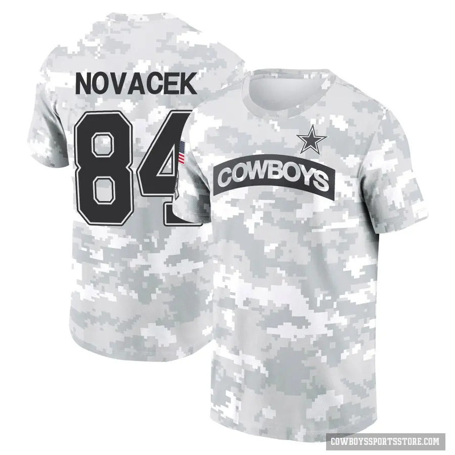 Youth ＃84 Jay Novacek Dallas Cowboys Camo Arctic 2024 Salute to Service Performance T-Shirt