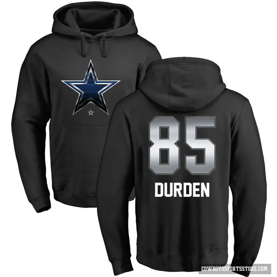 Youth ＃85 David Durden Dallas Cowboys Black Midnight Mascot Pullover Hoodie