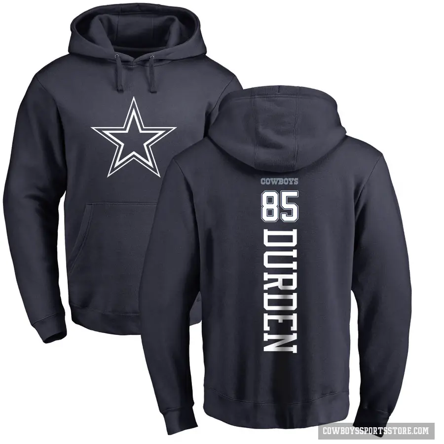 Youth ＃85 David Durden Dallas Cowboys Navy Pro Line by Branded Backer Pullover Hoodie