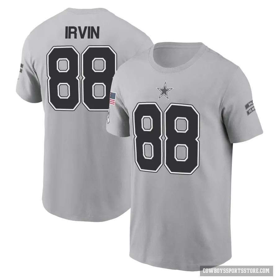 Youth ＃88 Michael Irvin Dallas Cowboys Gray 2024 Salute to Service T-Shirt