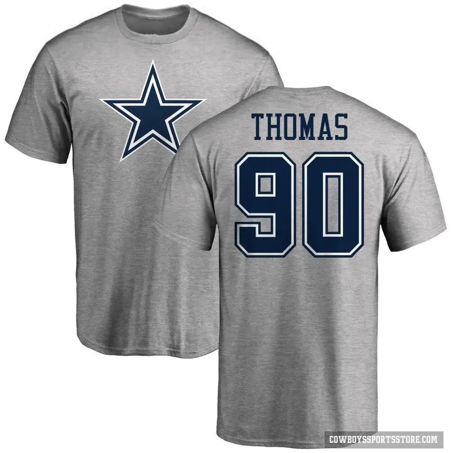 Youth ＃90 Solomon Thomas Dallas Cowboys Ash Logo T-Shirt
