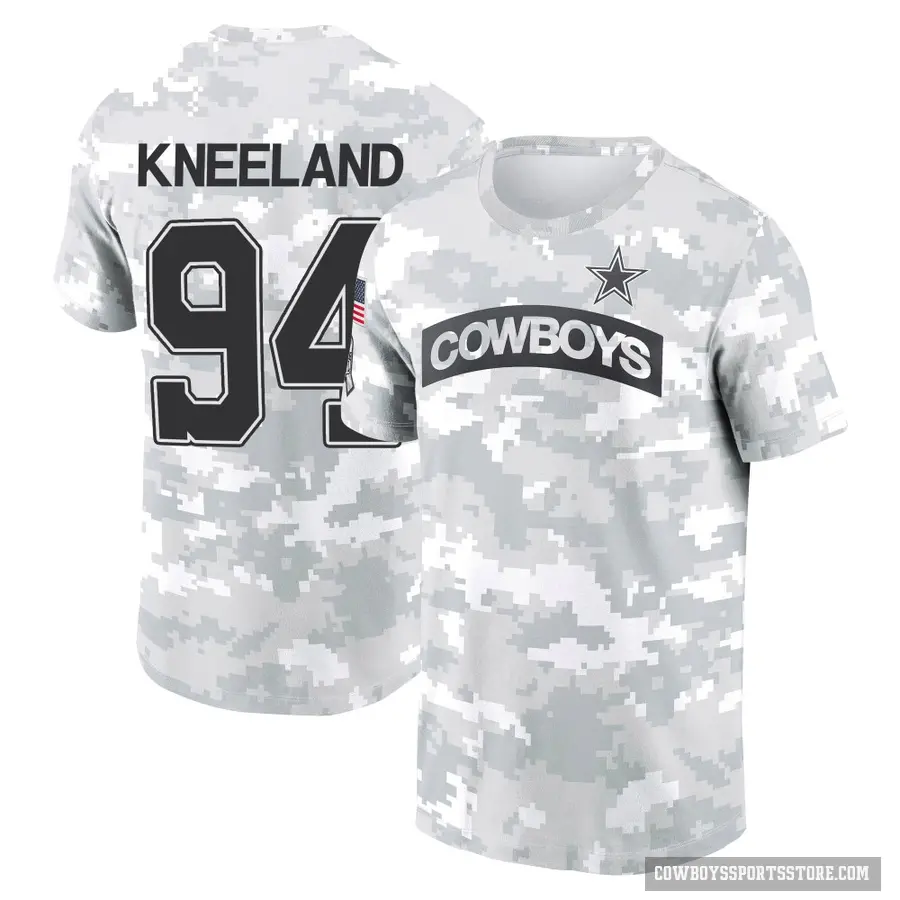 Youth ＃94 Marshawn Kneeland Dallas Cowboys Camo Arctic 2024 Salute to Service Performance T-Shirt