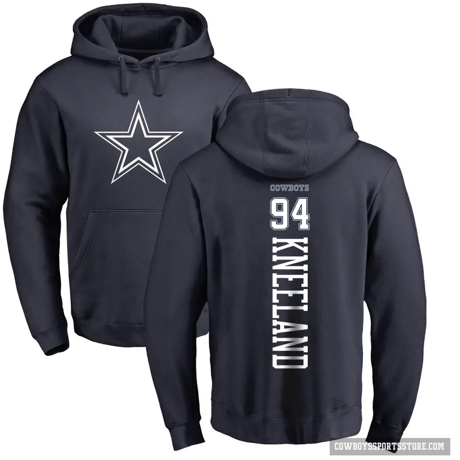 Youth ＃94 Marshawn Kneeland Dallas Cowboys Navy Pro Line by Branded Backer Pullover Hoodie